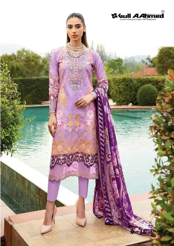 Lawn Vol 20 By Gull A Ahmed Lawn Cotton Printed Pakistani Dress Material Wholesale Shop In Surat
